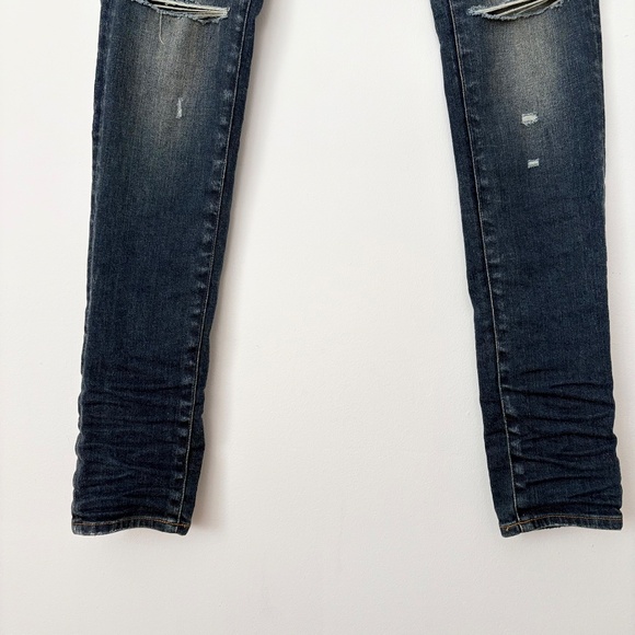 SOLD-Amiri slash jeans in classic deep indigo - Picture 3 of 9
